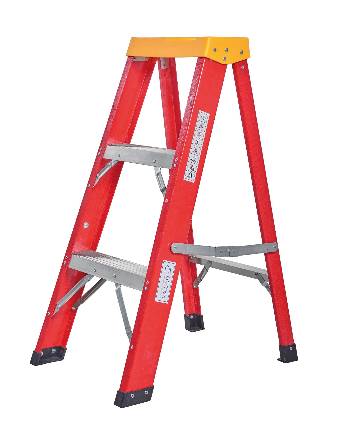 ESCALERA EN FIBRA DE VIDRIO 3 PASOS - 2 PELDAÑOS