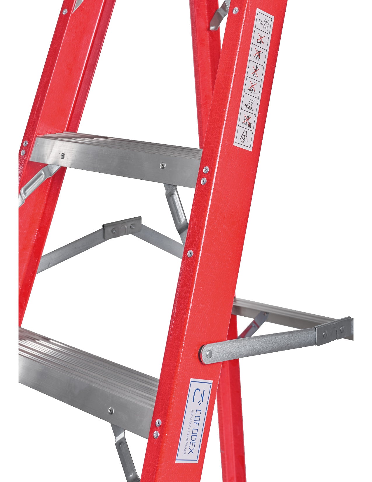 ESCALERA EN FIBRA DE VIDRIO 4 PASOS - 3 PELDAÑOS