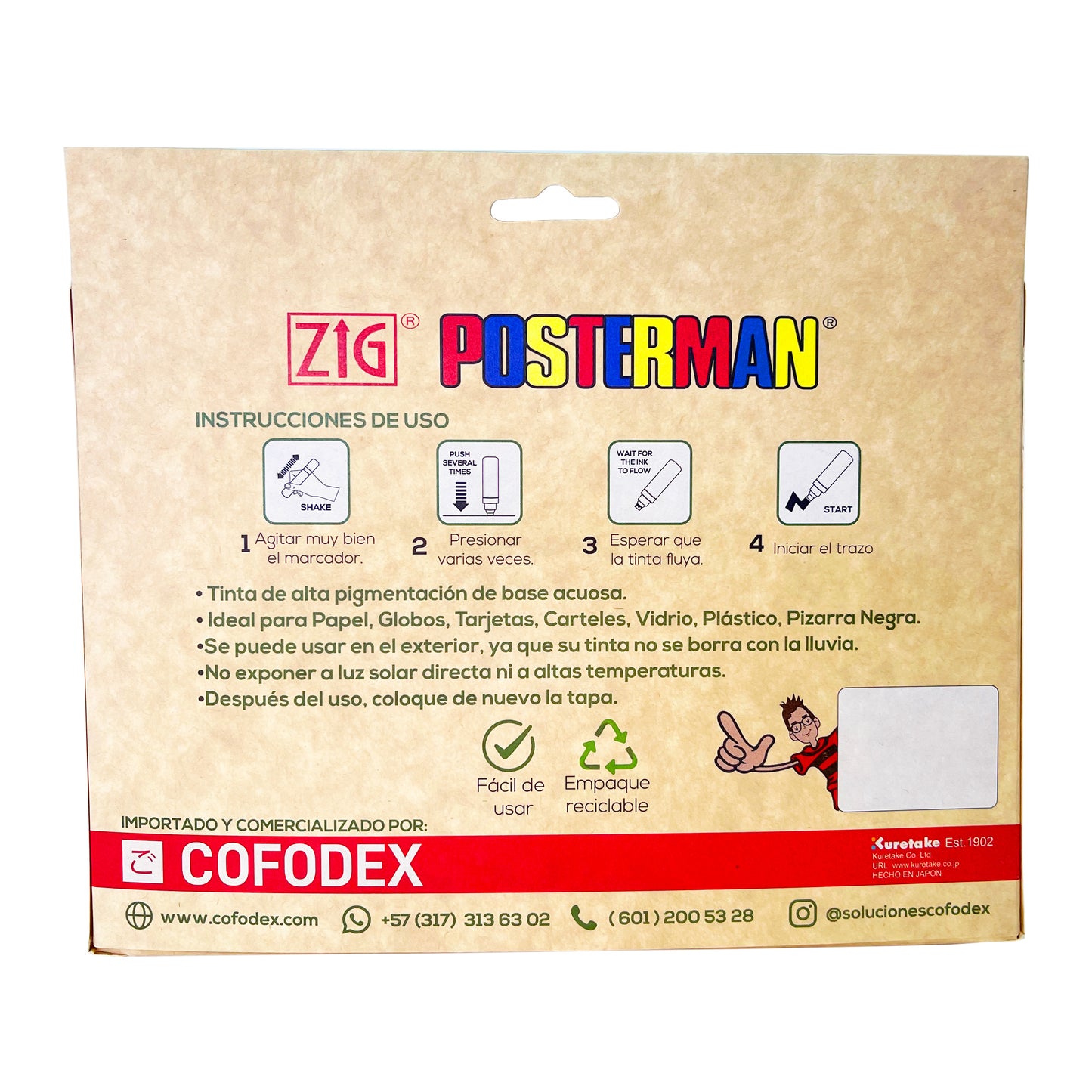 KIT MARCADORES POSTERMAN ORIGINAL PMA-120/8V