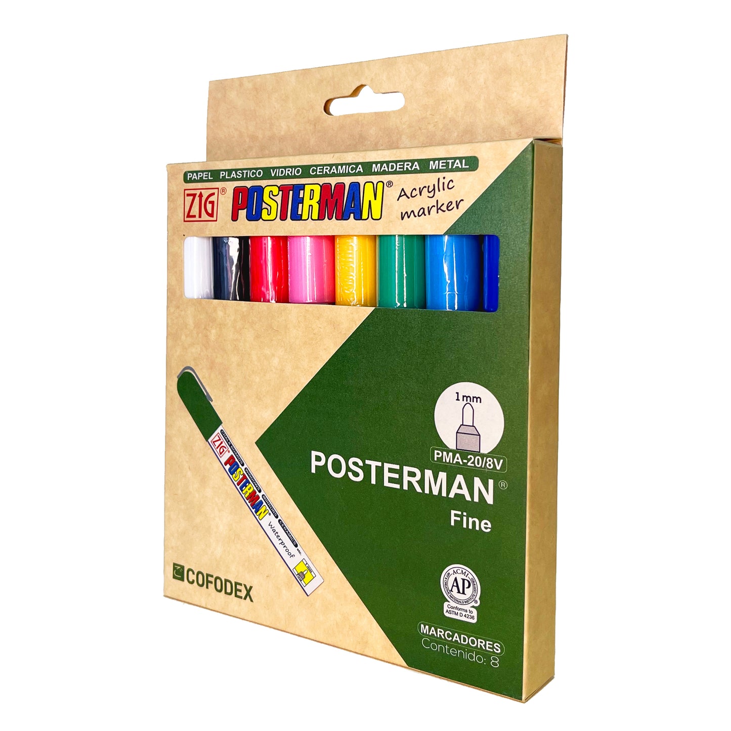 KIT MARCADORES POSTERMAN ORIGINAL PMA-20/8V