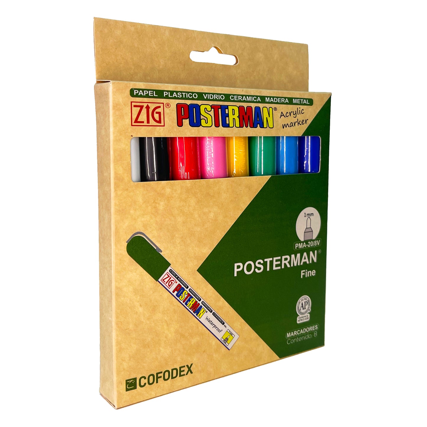 KIT MARCADORES POSTERMAN ORIGINAL PMA-20/8V