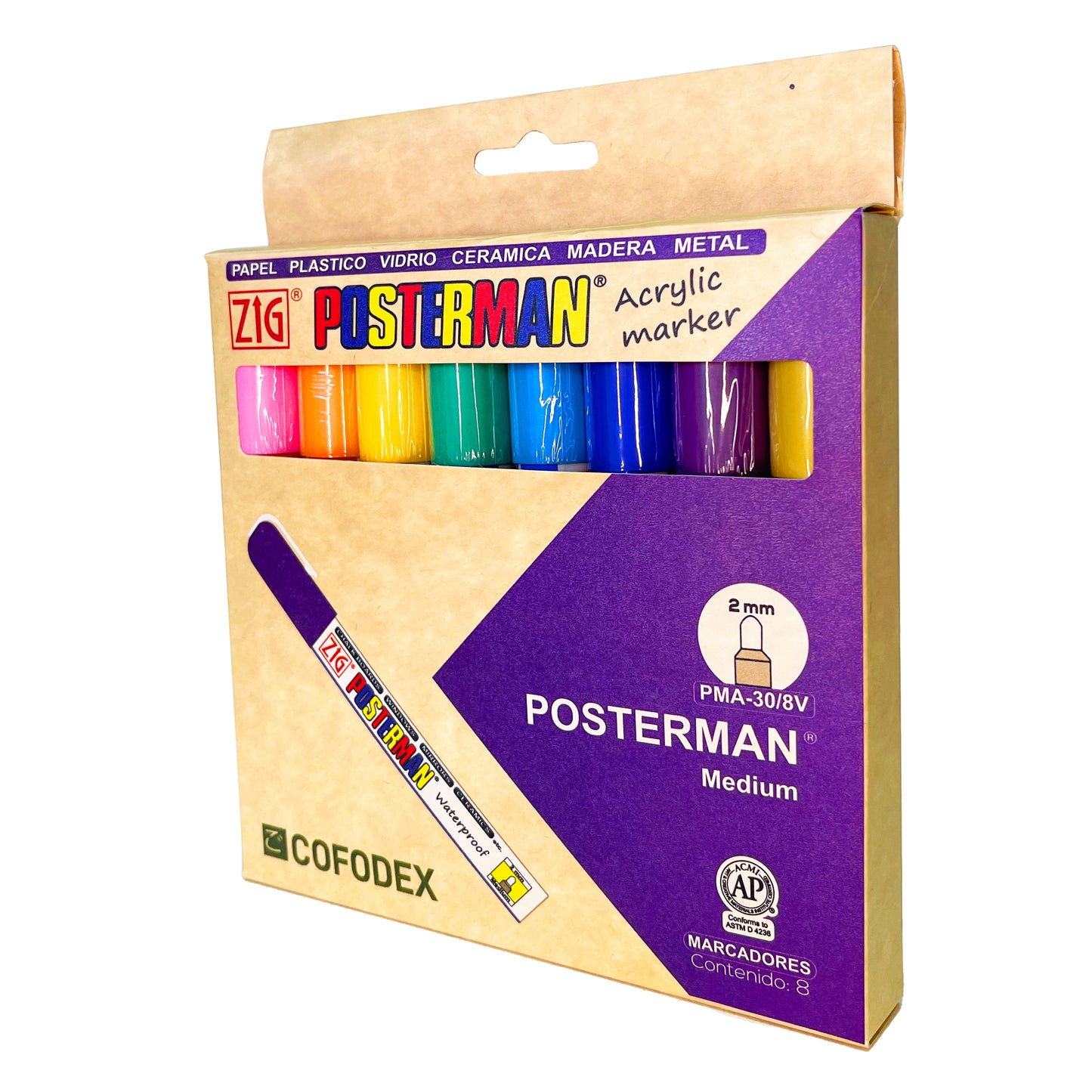 KIT MARCADORES POSTERMAN ORIGINAL PMA-30/8V