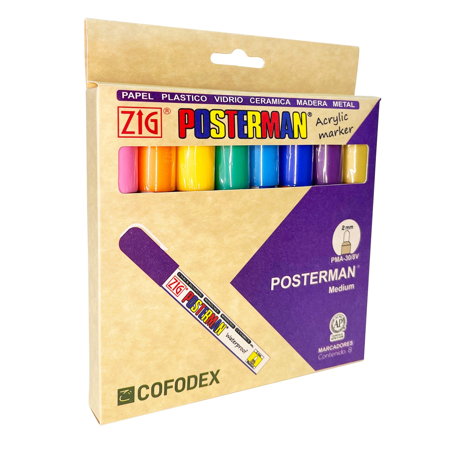 KIT MARCADORES POSTERMAN ORIGINAL PMA-30/8V