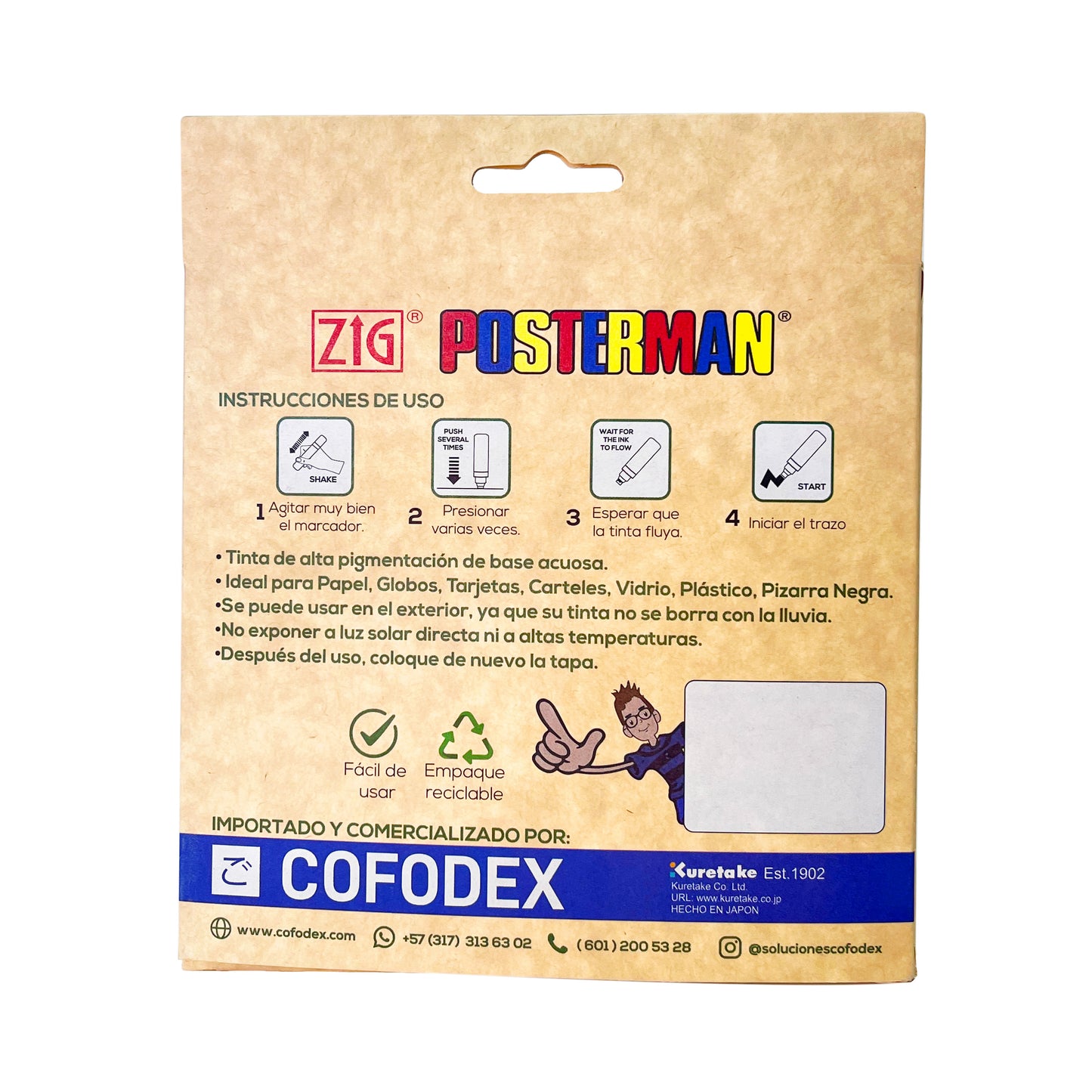KIT MARCADORES POSTERMAN ORIGINAL PMA-50/8V