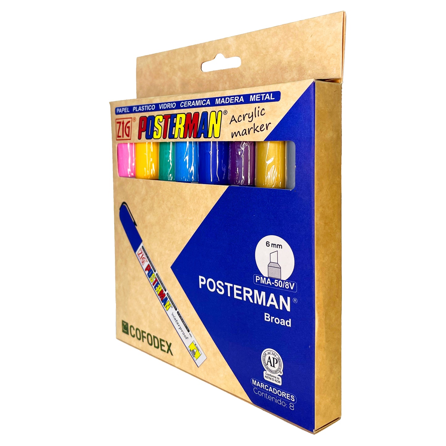 KIT MARCADORES POSTERMAN ORIGINAL PMA-50/8V