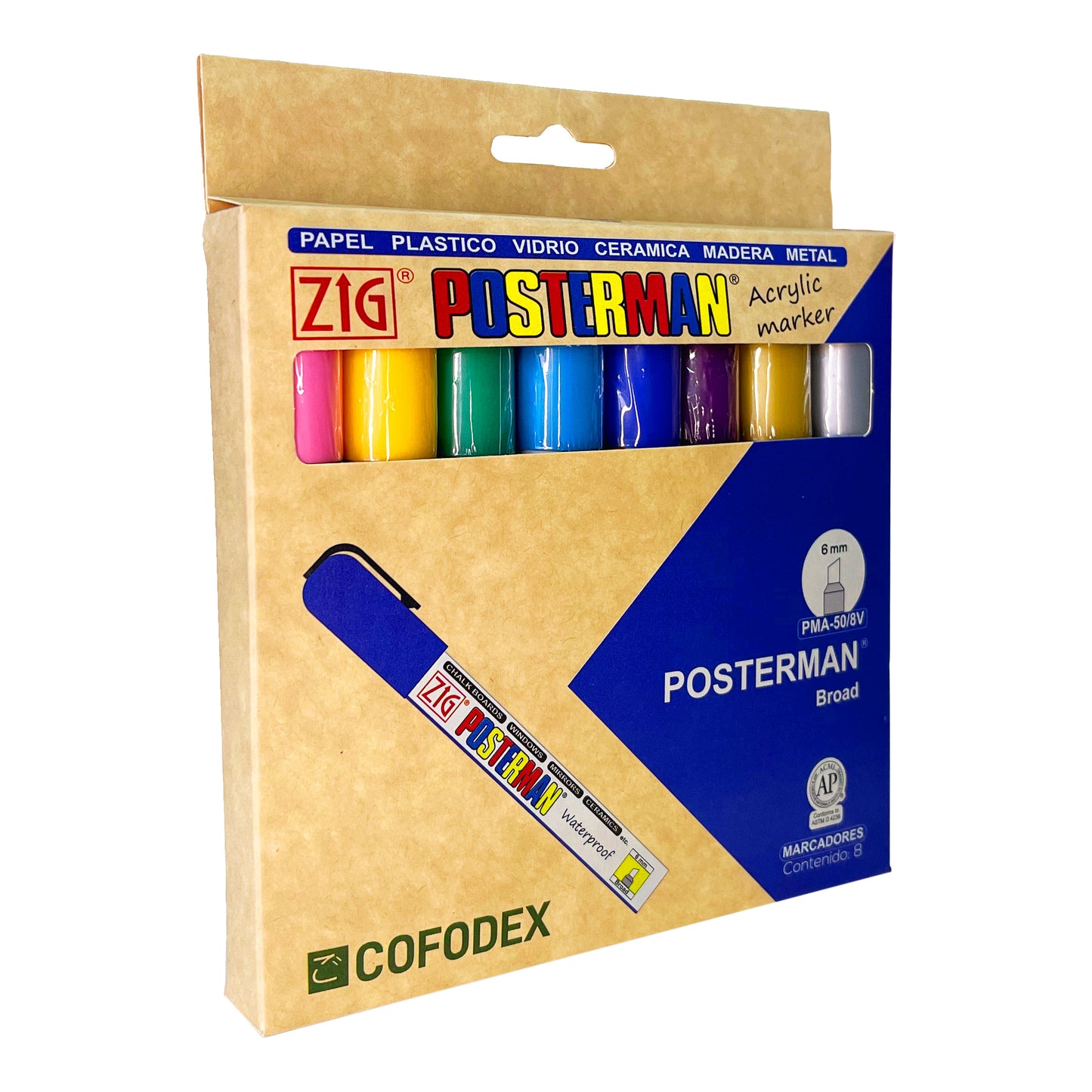 KIT MARCADORES POSTERMAN ORIGINAL PMA-50/8V