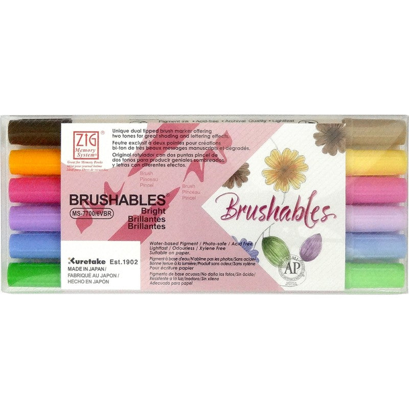 KIT DE MARCADORES BRUSHABLES X 6 UNIDADES