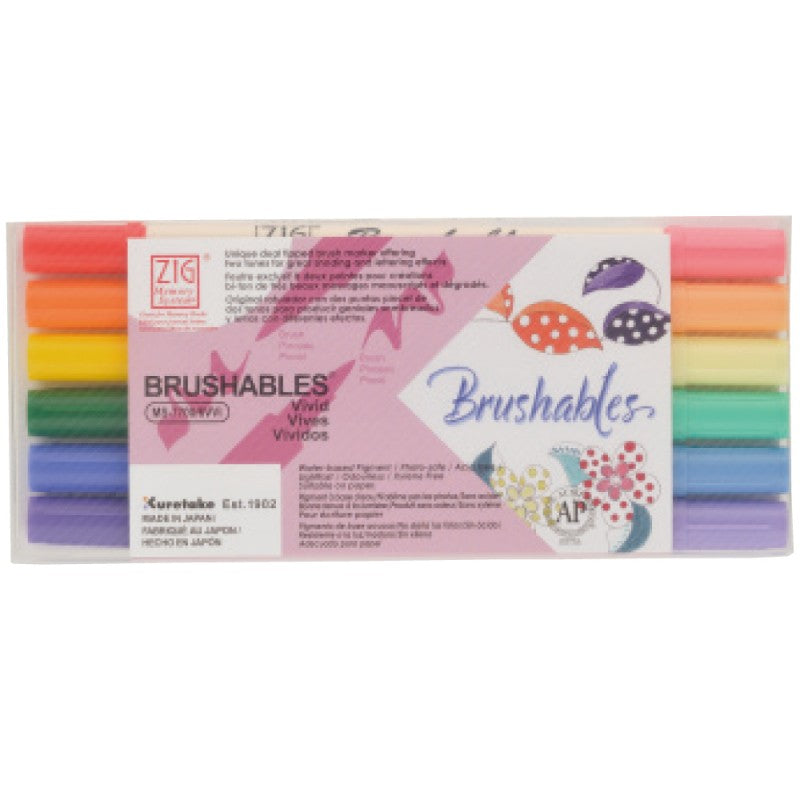 KIT DE MARCADORES BRUSHABLES X 6 UNIDADES