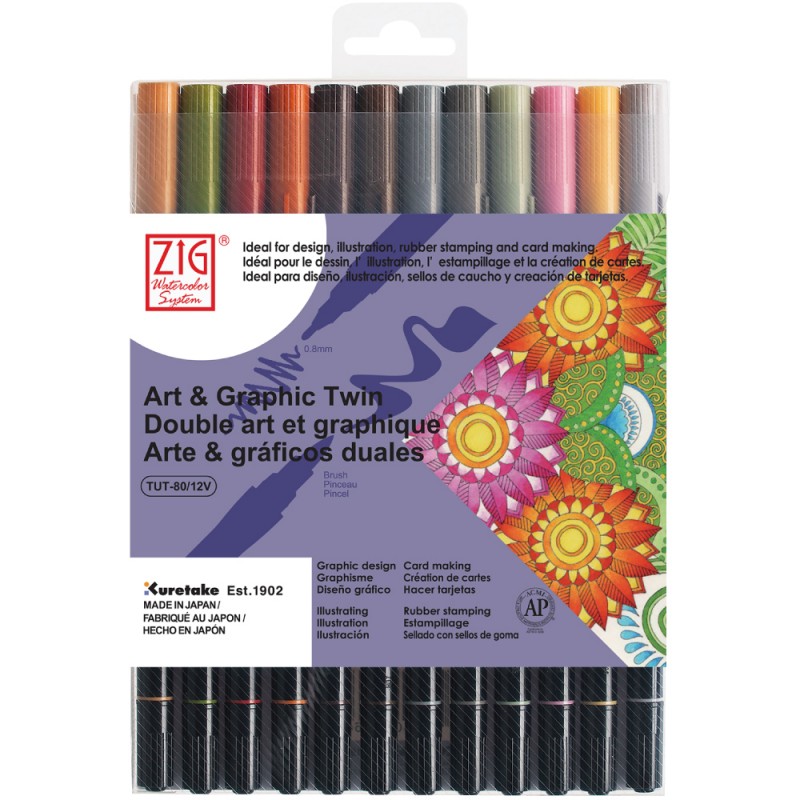 KIT DE MARCADORES GRÁFICOS X 12 UNIDADES