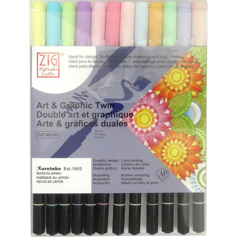 KIT DE MARCADORES GRÁFICOS X 12 UNIDADES
