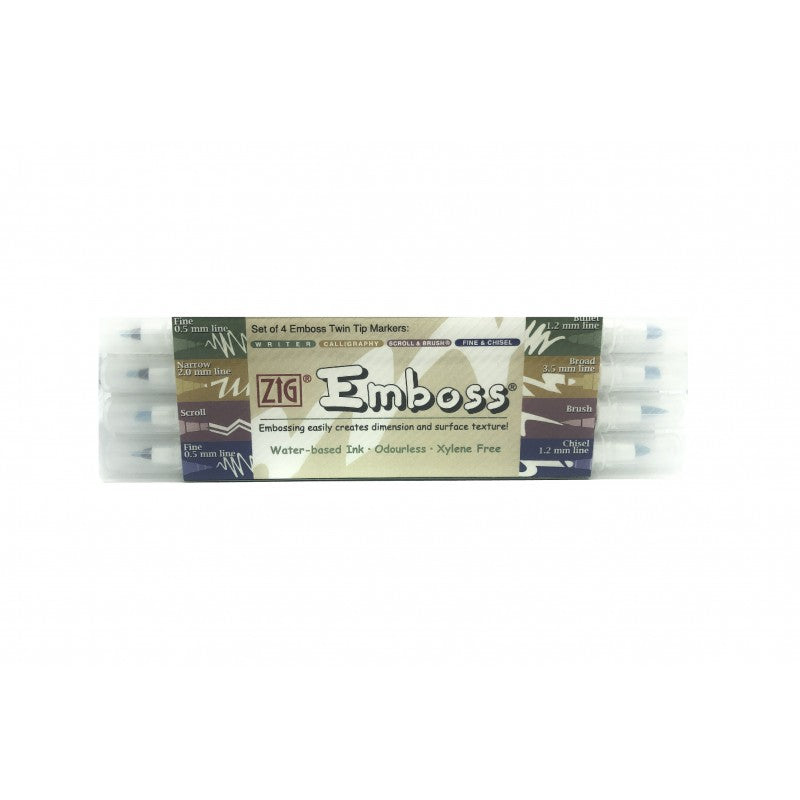 KIT MARCADORES DE PEGAMENTO CALIGRAFIA X 4 UNIDADES