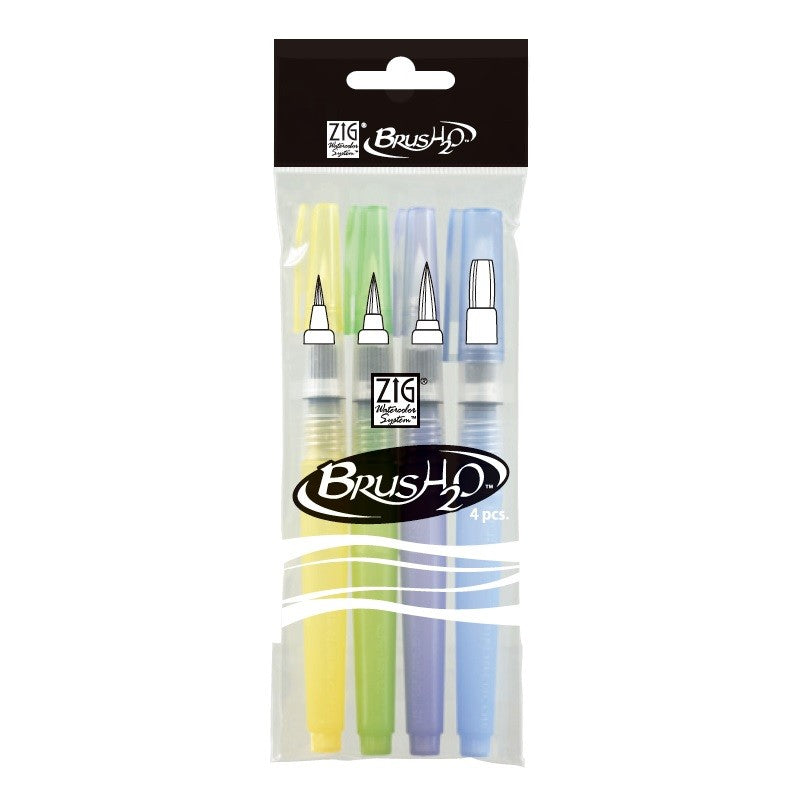 KIT DE PINCELES WATER BRUSH RECARGABLES X 4 UNIDADES