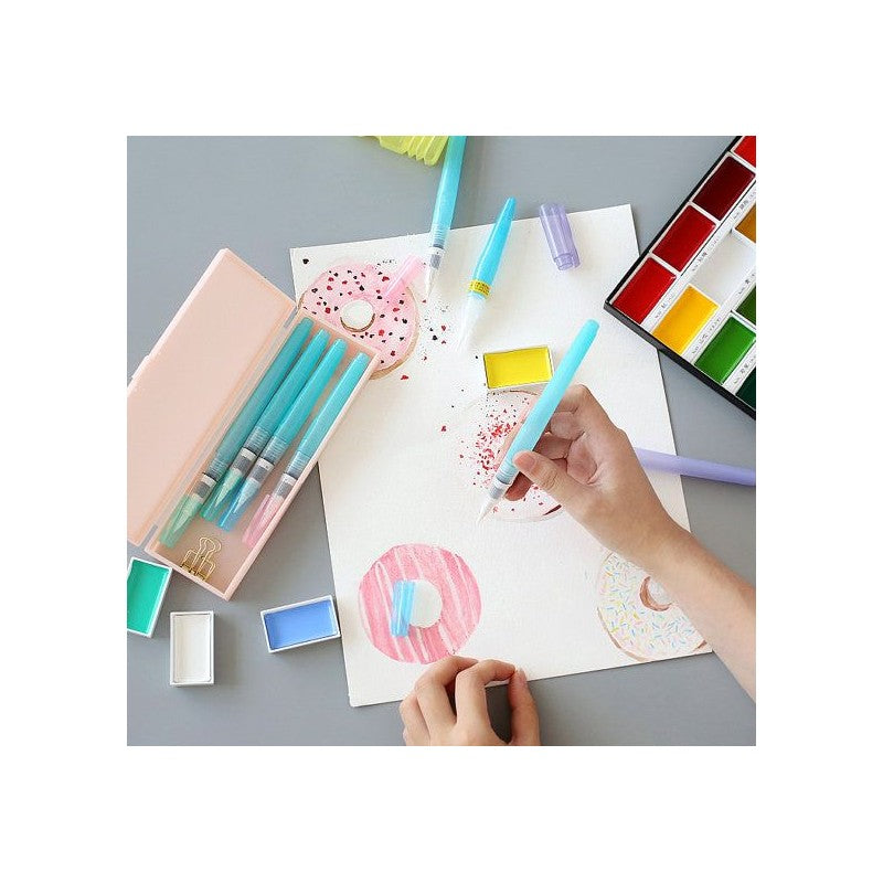 KIT DE PINCELES WATER BRUSH RECARGABLES X 4 UNIDADES
