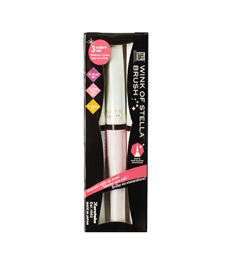 KIT MARCADORES GLITTER STELLA BRUSH X 3 UNIDADES