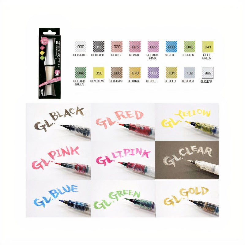 KIT MARCADORES GLITTER STELLA BRUSH X 3 UNIDADES