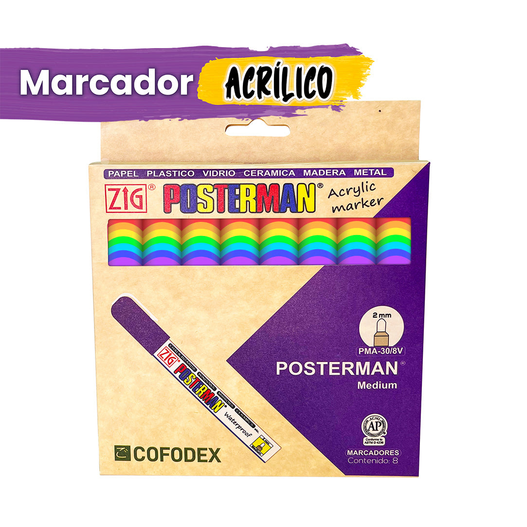 KIT MARCADORES POSTERMAN COLORES PERSONALIZADOS PMA-30/8V* – SOLUCIONES ...