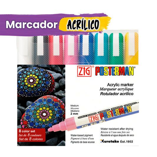 KIT MARCADORES POSTERMAN ORIGINAL PMA-30/8V