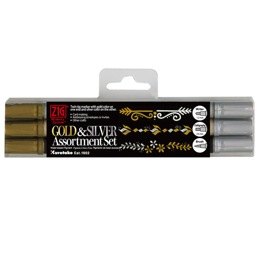 KIT CALLIGRAPHY X 3 UNIDADES "GOLD&SILVER"