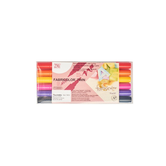 KIT DE MARCADORES PARA TELA DOBLE PUNTA X 6 UNIDADES